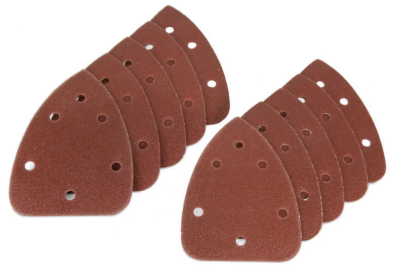 WEN 6301SP80 Detailing Palm Sander 80-Grit Hook & Loop Sandpaper (10 Pack) - Image 1